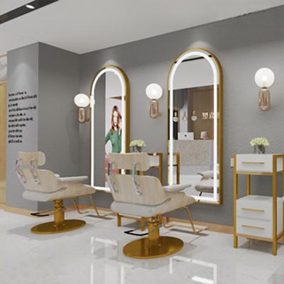 China Modern Modern 2024 Factory wholesale sale of wall hanging mirrors Modern design wall hanging luxury hairdressing LED mirror salon furniture for sale