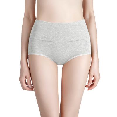 China Women's Antibacterial Wholesale Pure Cotton Underwear Ladies High Waist Breathable Large Size Seamless Panties for sale