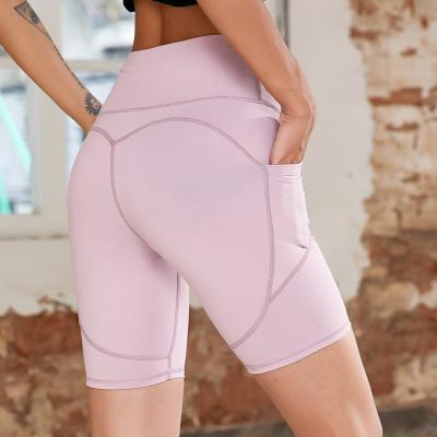 China 2021 QUICK DRY hot sale gym wear new peach hip lifting shorts high-waisted sports leggings fitness yoga seamless tops for sale