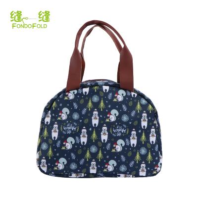 China Waterproof Fondofold In Stock Snowman Blue Cool Walk Reusable Lunch Bag With Cooler for sale