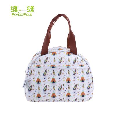 China Waterproof Fondofold In Stock Outdoor White RPET Office Lunch Shopping Bag With Cooler for sale