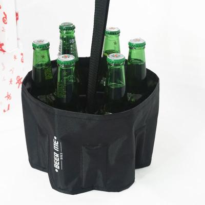 China Costomied RPET Waterproof Polyester Wine Cooler Bag For Wine Beer for sale