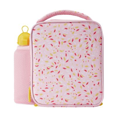 China Waterproof Pink Petal Insulated Case Lunch Bottle Baged Set For Women Kid for sale