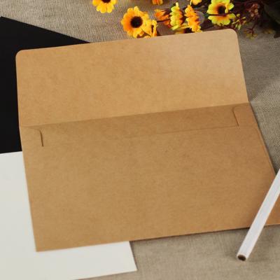 China Eco-friendly Natual brown c4 size recycled kraft paper envelope paper for thank you card for sale