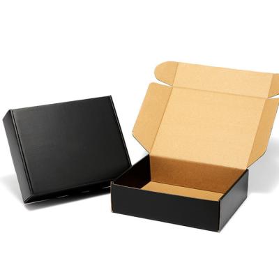 China Recycled Materials China Free Sample Black Corrugated Custom Shipping Box for sale