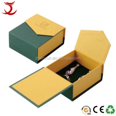 China Recyclable Recycled Luxury Soft Touch Paper Cardboard Jewelry Boxes Packaging for sale