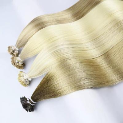 China 100% Wholesale Hot Selling Flat Cuticle Tip Keratin Hair Extensions Silky Straight Wave Remy Virgin Human Hair Extensions for sale