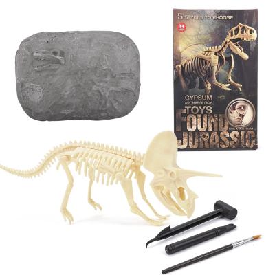 China Plastic Archaeological Selling Triceratops 63*25.5*60cm Dinosaur Kit Dinosaur Toys For Child 63*25.5*60cm Excavation Best for sale