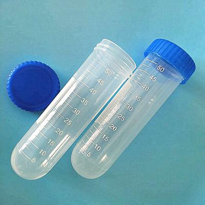 China Clear Large PET Clear PET Plastic Test Tube With Lid 50 Ml for sale