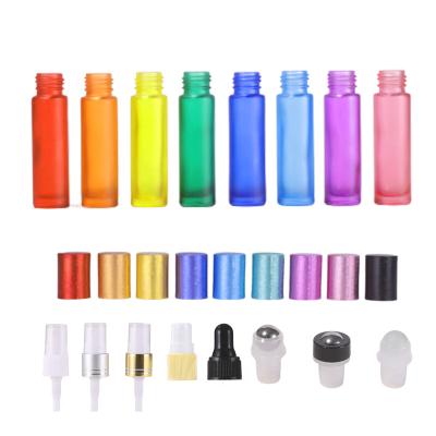 China Cosmetic Ready To Ship 10ml Macaron Colored Glass Dropper Bottles Empty Essential Oil Serum Bottle For Cosmetic Packaging for sale