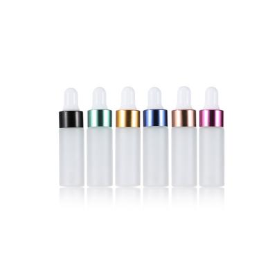 China Minisize Cosmetic Hot Products Easy To Carry Customizable 5ml Dropper Essential Oil Frosted Glass Bottle for sale