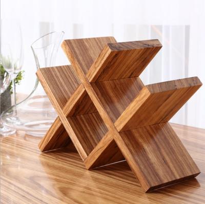 China Removable Cover Wooden Wine Rack Can Store 8 Bottles of Red Wine Display Storage Rack for sale