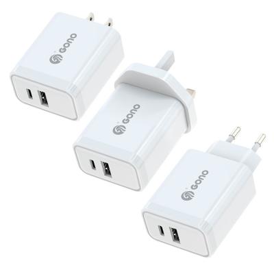 China Mobile Phone OEM/ODM PD18W USB-C A+C 2.4A PD18W USB-C 2.4A Dual Port Fast Charging Mobile Phone PD 30W USB Wall Cell Phone Chargers For iPhone 12 for sale