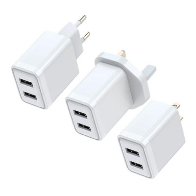 China Wholesale High Speed ​​Electric Wall Charging 5V3.4A 2 USB Mini High Speed ​​Smart Phone Mobile Fast Charger 17W For Travel for sale