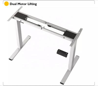 China AUKI Frame Height(Height)Electric Standing Adjustable Desk Double Leg Adjustable Base Economic Motor for sale