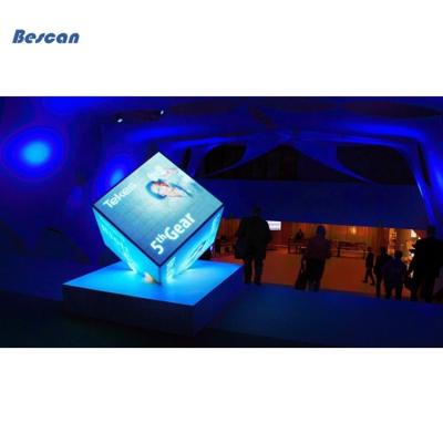 China Indoor hd new strong three-dimensional sense seamless splicing clear agrylic cube led display for sale