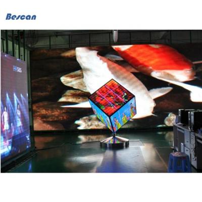 China Indoor High Definition Four Sided LED Screen Pillar Column Pillar Led Panel Square Pole Led Display for sale