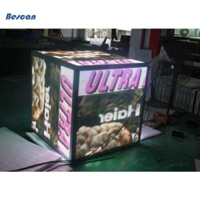 China New Design HD P2.5 p4 Indoor Full Color Cube Led Advertising Screen Indoor Advertising Led Display Cube Screen for sale