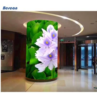 China Column Indoor Full Color Circular Led Video Wall Display Screen for sale