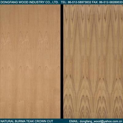 China Natural Burma Teak Plywood Crown Cut for sale