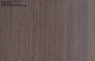 China Brown Oak Reconstituted Wood Veneer Basswood With Sliced Cut Technics for sale