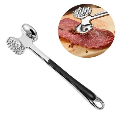 China Factory Stocked Large Steak Meat Tenderizer Zinc Alloy Double Sided Hammer for sale