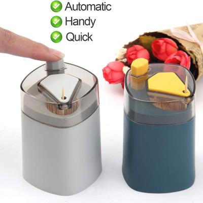 China Portable Plastic Toothpick Container Automatic Stocked Toothpick Holder Vending Machine For Kitchen Restaurant for sale