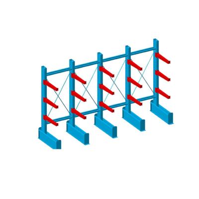 China Corrosion Protection Powder Coated Galvanized Cantilever Rack For Heavy Warehouse Storage for sale