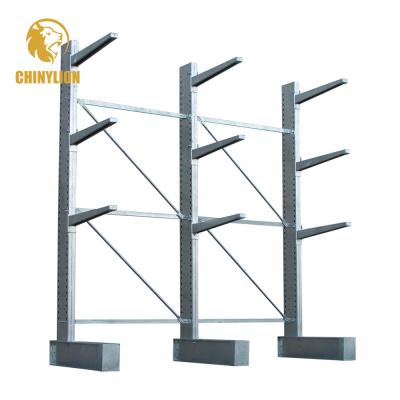 China Corrosion Protection Heavy Duty Steel Pipe Shelving Warehouse Storage Rack Q235B Cantilever Rack for sale