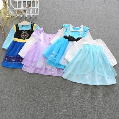 China Children's Belle Princess Dress Autumn Cartoon Sofia Princess Dress Halloween Fashion Girl Party Cosplay Viable Children Girls Clothing for sale