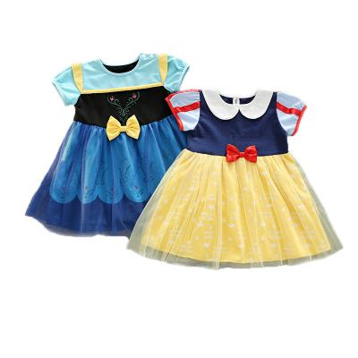 China Princess Dresses Halloween Children's White Children's Cosplay Party Costume Dress Beautiful Cartoon Snow Viable Princess Dresses Girls Stylish for sale