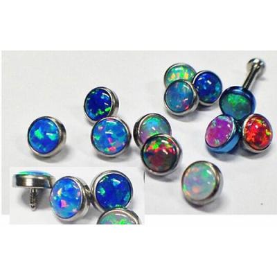 China Ti G23 FASHIONABLE Opal Anchor Dermal Piercing Jewelry for sale