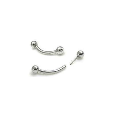 China Fashion 16g Threadless Titanium Boost Pin Bent Barbell With Balls for sale