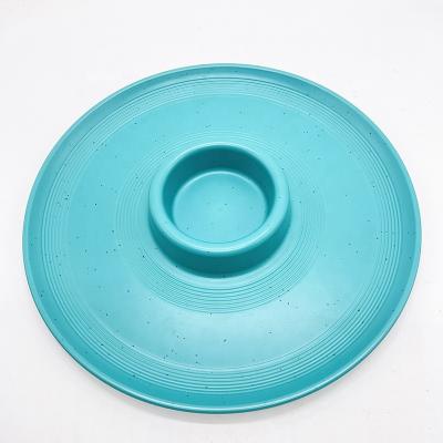 China Sustainable GRS Certificated Eco Friendly RPET Ring Dish With Seasoning Grid LOGO Can Be Customized for sale