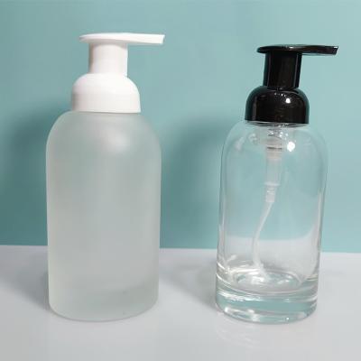 China Wholesale Personal Care Refill Bathroom Frosted Clear Foam Hand Shampoo Soap Dispenser Liquid Glass Bottle for sale