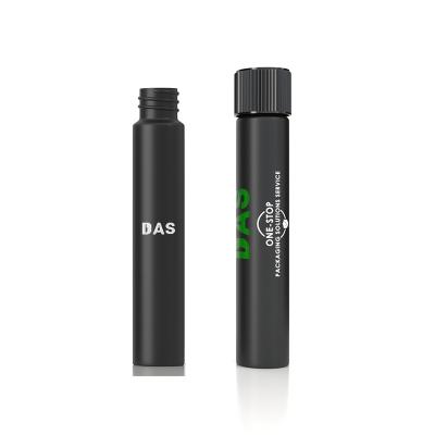 China Custom 80mm 120mm Matte Black Clear Child Resistant Borosilicate Pre-Roll Doob Packaging Blunt Glass Tube Pre-Roll Tube For Cigar for sale