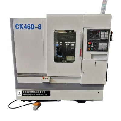 China Building Material Shops Oblique Bed CNC Lathe CK46D-8 Metal CNC Lathe Machine Price for sale