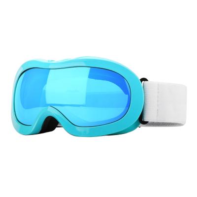 China Anti-fog most popular white sunglasses custom tinted glass snow sports goggles UV400 protection glass panel eyewear ski goggles for sale