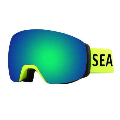 China OEM UV400 Skiing Snow Panel Goggles Eyewear Sunglasses Magnetic Polarized Protective Custom Glasses UV400 Glass for sale