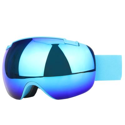 China Anti-fog/windproof/uv protetion/custom made polarized protective ski goggles winter snow sport snowmobile ski goggles elastic PC elastic strap ski goggles for sale