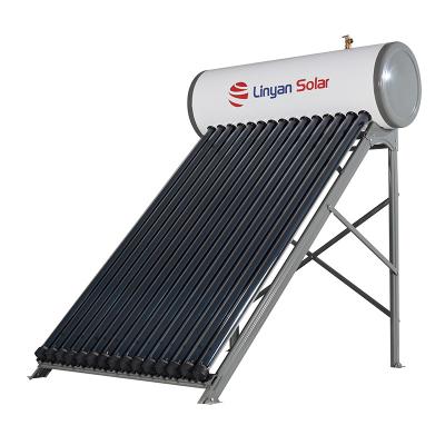 China Hotel LINYAN 15 High Pressure Tubes 150 Liter Solar Geyser Water Heater Stainless Steel Boiler Solar System for sale