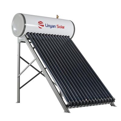 China LINYAN Hot Water System 100L/200L/300L Solar High Quality Compact Heat Pipe Hotel 300 Liter Solar Water Heater for sale