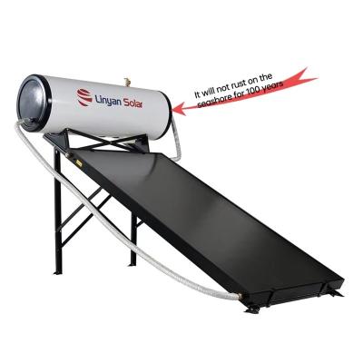 China Hotel LINYAN Sun Solar Water Heater Calentador de Agua Solar Rooftop Geyser Compact Pressurized Solar Water Heater for Shower for sale