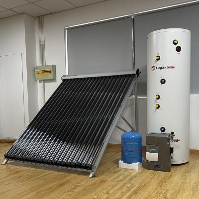 China Hotel 25 Tube 30 Tube OEM Heat Pipe Evacuated / Vacuum Tube Solar Collector Pressurized Split Solar Water Heater System For Heating for sale