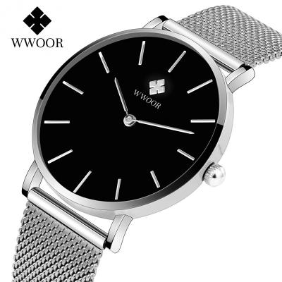 China Simple Ladies Watches Stainless Steel Mesh Belt Quartz Watch Luxury Business Women's Watches Ultra Thin Fashion Minimalist Women's Water Resistant for sale