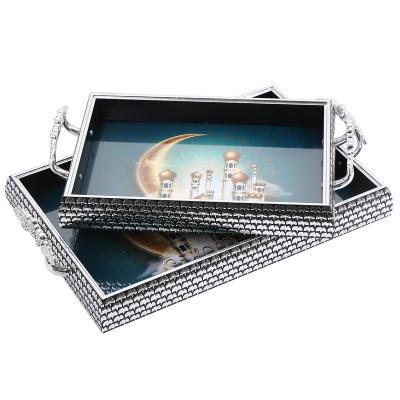 China 2021 Ramadan Eid Mubarak Ramadan Muslim Mis East Promotions Home.Restaurant.Bar.Hotel.Super Markets Food Tray For Hotel Restaurant Home Gift Serving Tray With Handle for sale