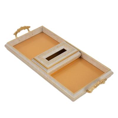 China Home.Restaurant.Bar.Hotel.Super New Design Food Tray With Handle Tissue Box Markets Promotions for Hotel Restaurant Home Serving Tray for sale