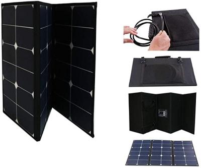 China 60W Solar Panel Solar Foldable Charger Kit For Portable Generator Power Station Smartphones Laptop Car Boat RV Trailer 360*580*100mm for sale