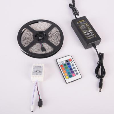 China Hotel 300 LED 5050 SMD Waterproof 5M RGB Color Changing LED Strip Lights for Home, Dorm Room, Bar, with IR Remote Control for sale