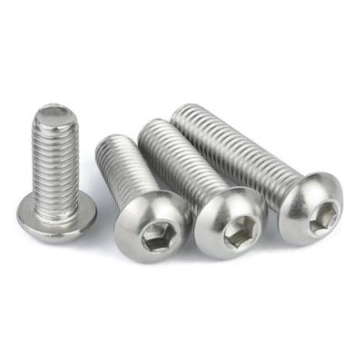 China ISO7380 Pan Round Knob Head Machine Screw Bolts M2M2.5 M3 M4 M5 M6 M8 M10 Allen Hex Drive Hexagon Socket Stainless Steel 304 316 for sale